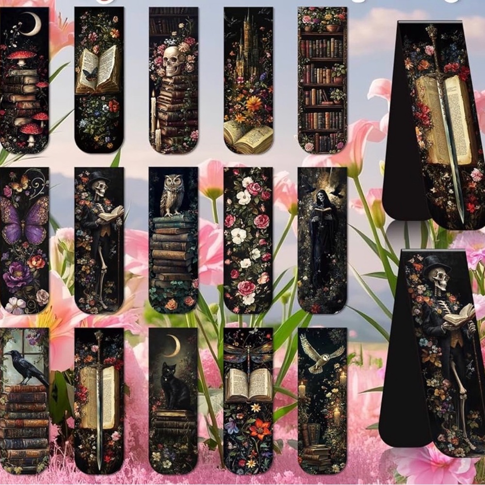 Gothic Dark Academia Magnetic Bookmark Gifts - Cosmisun 36 Pcs Bookmarks